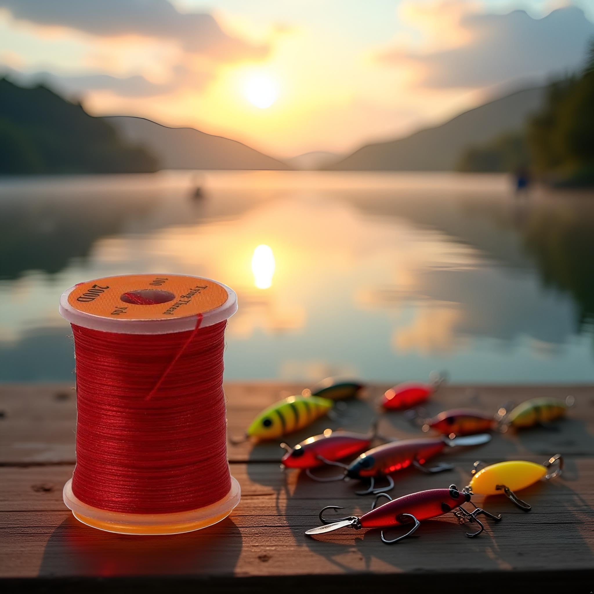 Amazon | レッドフライタイイングスレッド、フライタイイングスレッド